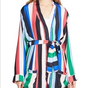 PLUSH Stripe PJ Robe & Headband Set